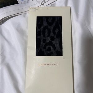Anthropologie Black Patterned Tights